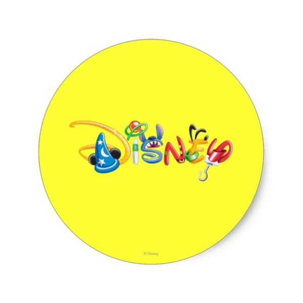 Disney Logo | Boy Characters Classic Round Sticker