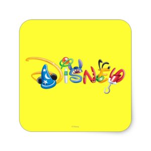 Disney Logo | Boy Characters Square Sticker