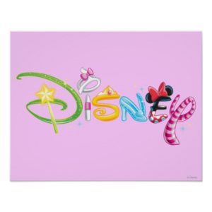 Disney Logo | Girl Characters Poster