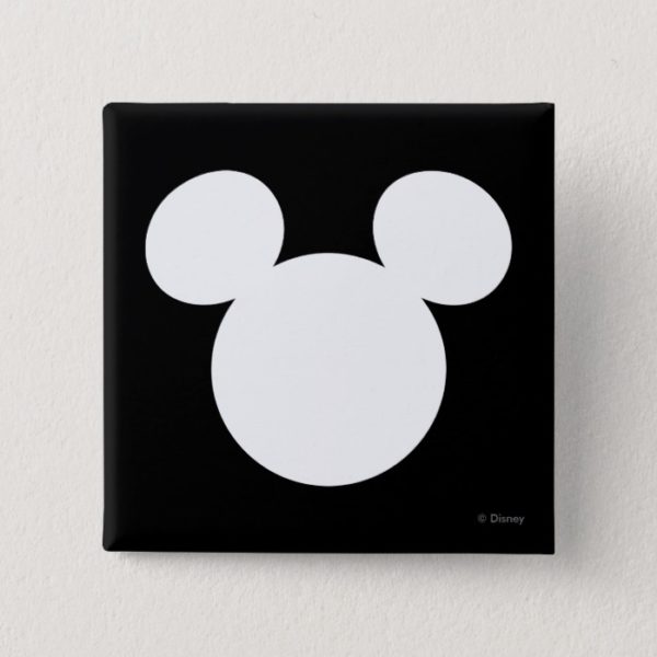 Disney Logo | White Mickey Icon Button