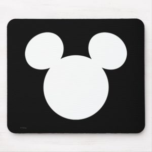 Disney Logo | White Mickey Icon Mouse Pad