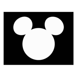 Disney Logo | White Mickey Icon Postcard