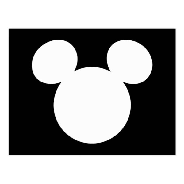 Disney Logo | White Mickey Icon Postcard