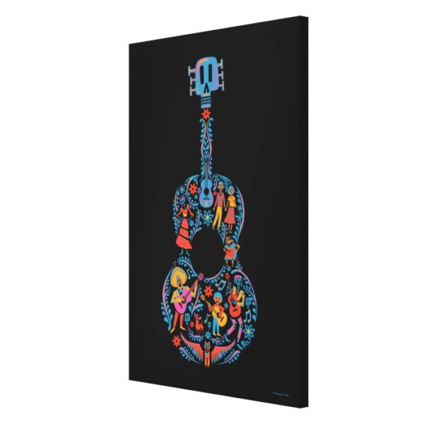 Disney Pixar Coco | Colorful Character Guitar Canvas Print