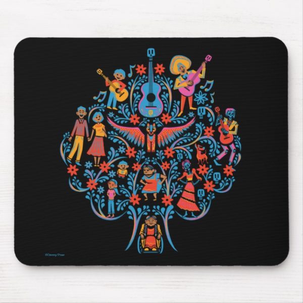 Disney Pixar Coco | Colorful Character Tree Mouse Pad