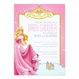 Disney Princess Aurora It's a Girl Baby Shower Invitation