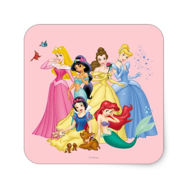 Disney Princess | Birds and Animals Square Sticker