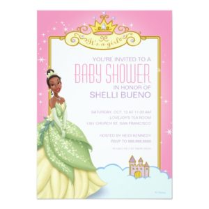 Disney Princess Tiana It's a Girl Baby Shower Invitation