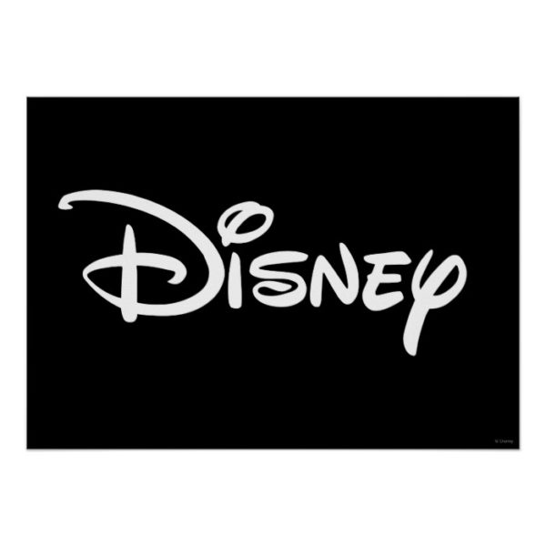Disney White Logo Poster