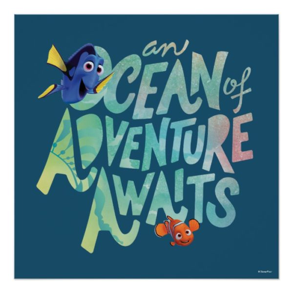 Dory & Nemo | An Ocean of Adventure Awaits Poster
