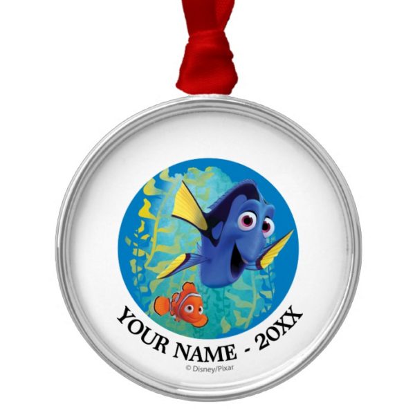 Dory & Nemo | Swim With Friends Add Your Name Metal Ornament