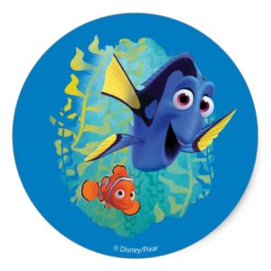 Dory & Nemo | Swim With Friends Classic Round Sticker