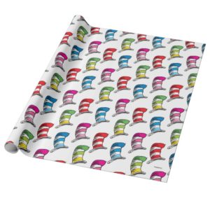 Dr. Seuss | Cat In The Hat Colorful Hat Pattner Wrapping Paper