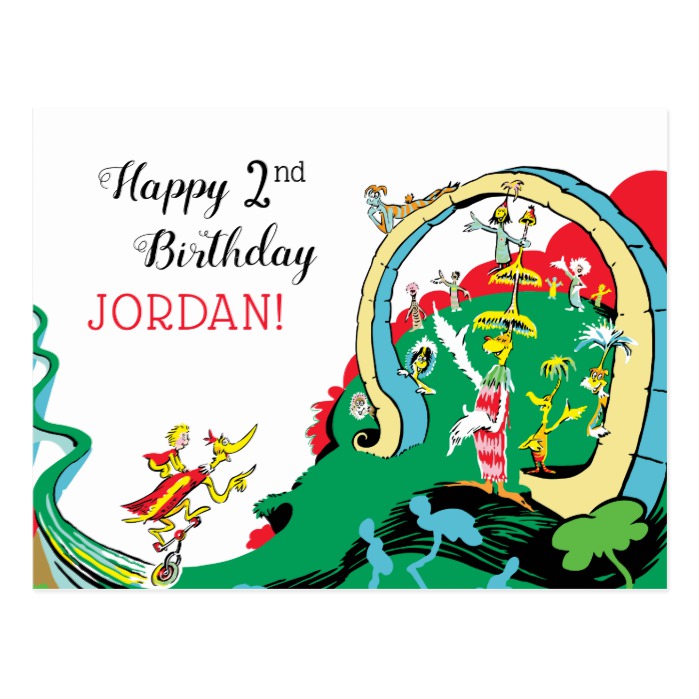 Dr Seuss Happy Birthday To You! Postcard Custom Fan Art
