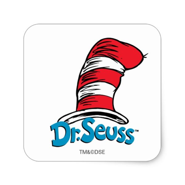 Dr. Seuss Hat Logo Square Sticker