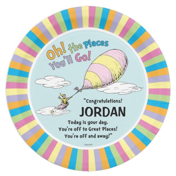 Dr. Seuss | Oh! The Places You'll Go! Paper Plate