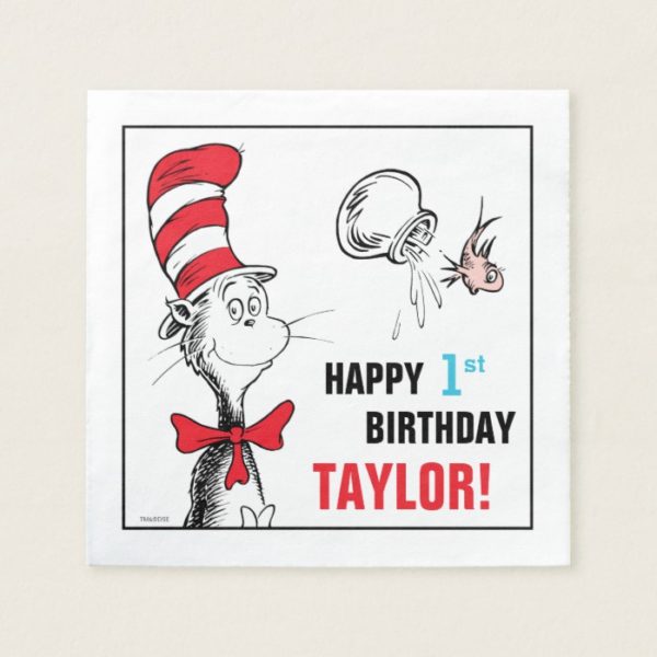 Dr. Seuss | The Cat in the Hat Birthday Napkin