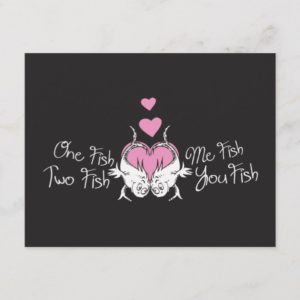 Dr. Seuss Valentine | One Fish Two Fish Holiday Postcard
