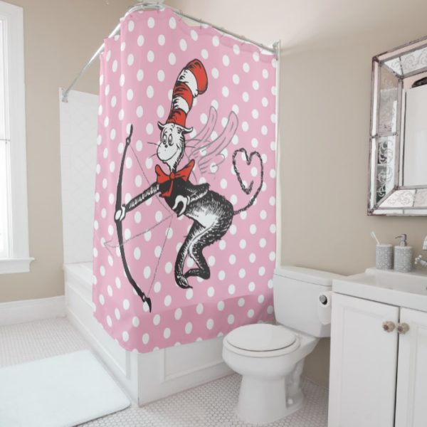 Dr. Seuss Valentine | The Cat in the Hat Cupid Shower Curtain