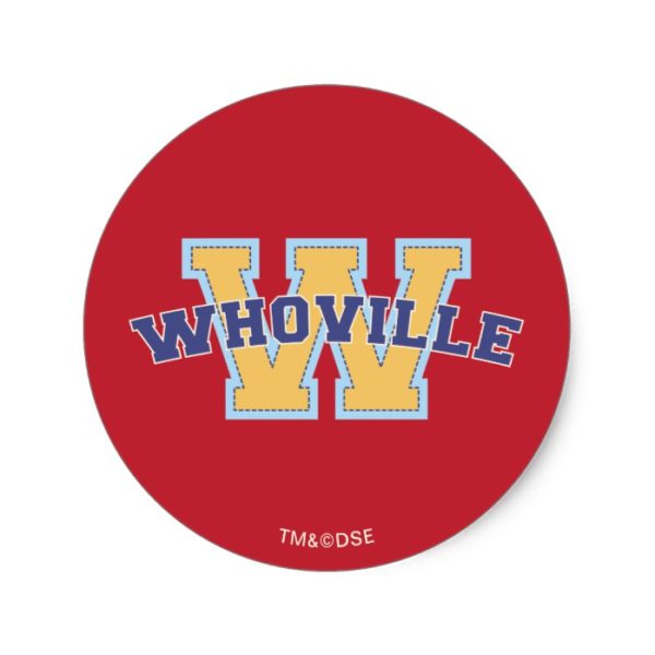 Dr. Seuss | Whoville Athletic Logo Classic Round Sticker