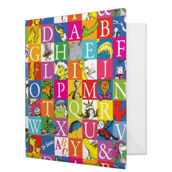 Dr. Seuss's ABC Colorful Block Letter Pattern Binder