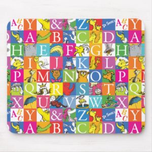 Dr. Seuss's ABC Colorful Block Letter Pattern Mouse Pad