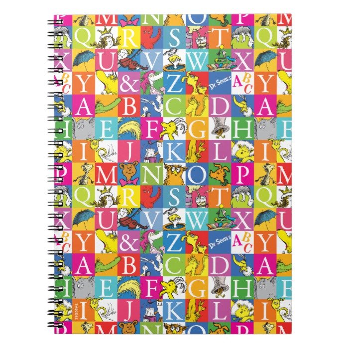 Dr. Seuss's ABC Colorful Block Letter Pattern Notebook
