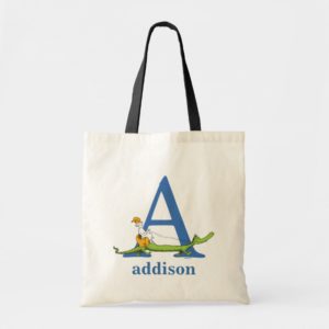 Dr. Seuss's ABC: Letter A  - Blue | Add Your Name Tote Bag