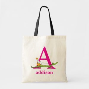Dr. Seuss's ABC: Letter A - Pink | Add Your Name Tote Bag