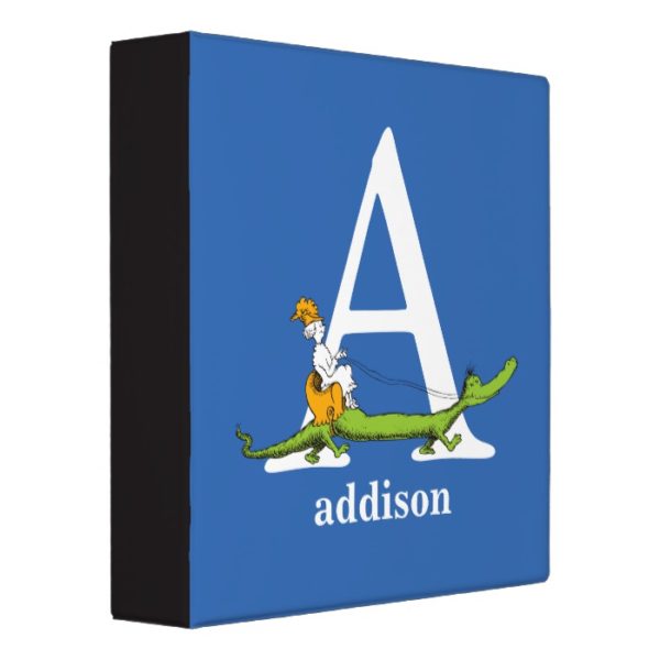Dr. Seuss's ABC: Letter A - White | Add Your Name 3 Ring Binder