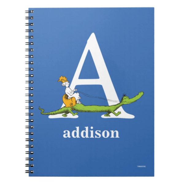 Dr. Seuss's ABC: Letter A - White | Add Your Name Notebook