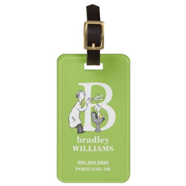 Dr. Seuss's ABC: Letter B - White | Add Your Name Luggage Tag