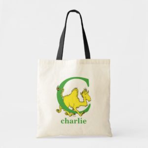 Dr. Seuss's ABC: Letter C - Green | Add Your Name Tote Bag