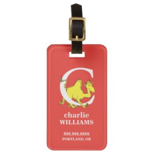 Dr. Seuss's ABC: Letter C - White | Add Your Name Luggage Tag