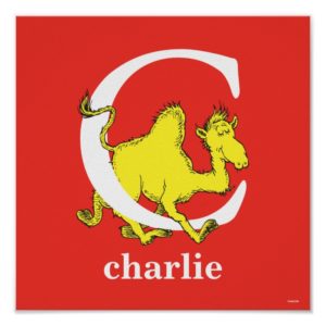 Dr. Seuss's ABC: Letter C - White | Add Your Name Poster