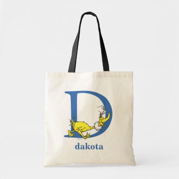 Dr. Seuss's ABC: Letter D - Blue | Add Your Name Tote Bag