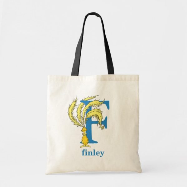 Dr. Seuss's ABC: Letter F - Blue | Add Your Name Tote Bag