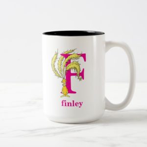 Dr. Seuss's ABC: Letter F - Pink | Add Your Name Two-Tone Coffee Mug