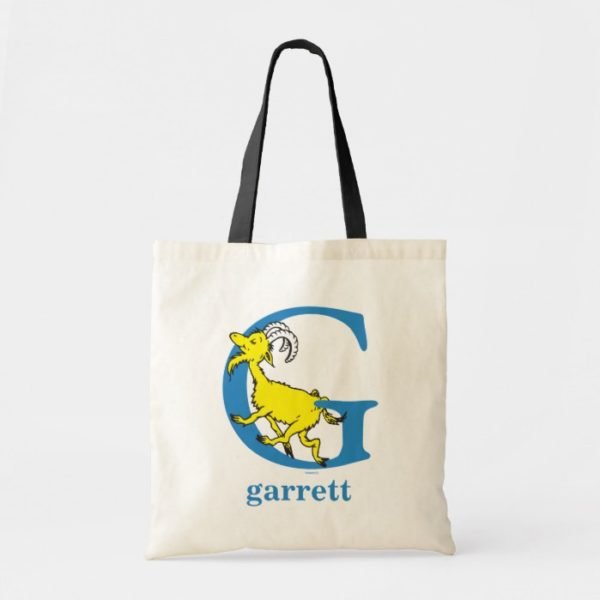 Dr. Seuss's ABC: Letter G - Blue | Add Your Name Tote Bag