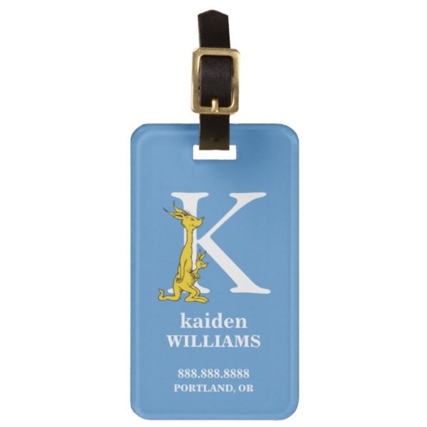 Dr. Seuss's ABC: Letter K - White | Add Your Name Luggage Tag