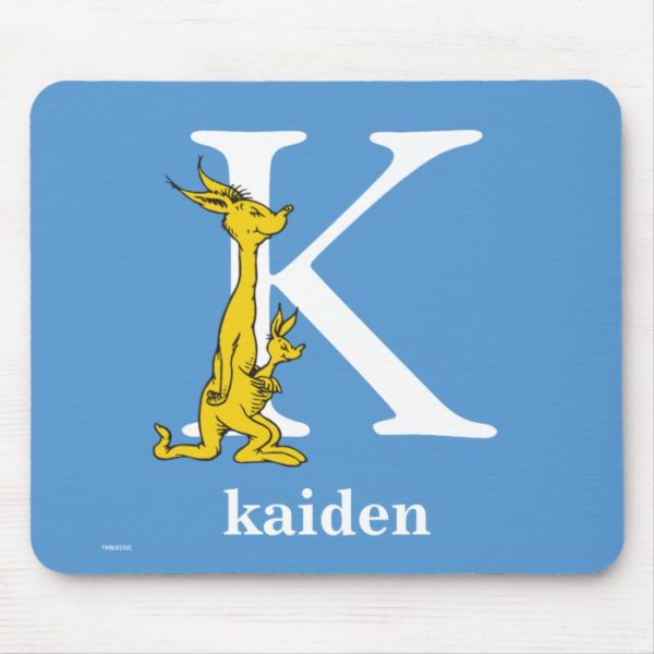 Dr. Seuss's ABC: Letter K - White | Add Your Name Mouse Pad