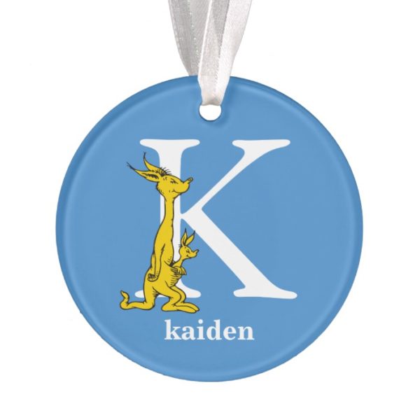 Dr. Seuss's ABC: Letter K - White | Add Your Name Ornament