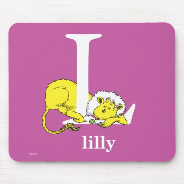 Dr. Seuss's ABC: Letter L - White | Add Your Name Mouse Pad