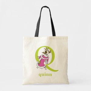 Dr. Seuss's ABC: Letter Q - Green | Add Your Name Tote Bag