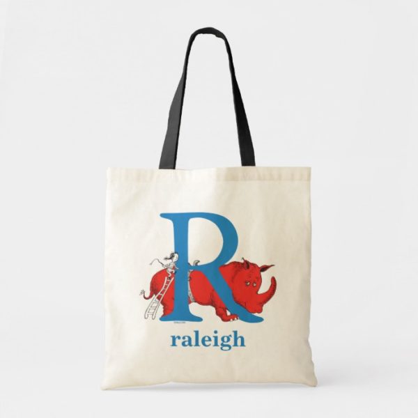 Dr. Seuss's ABC: Letter R - Blue | Add Your Name Tote Bag