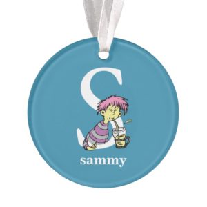 Dr. Seuss's ABC: Letter S - White | Add Your Name Ornament