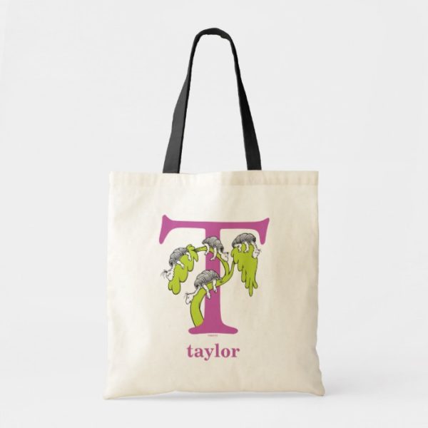 Dr. Seuss's ABC: Letter T - Purple | Add Your Name Tote Bag