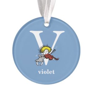 Dr. Seuss's ABC: Letter V - White | Add Your Name Ornament