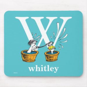 Dr. Seuss's ABC: Letter W - White | Add Your Name Mouse Pad