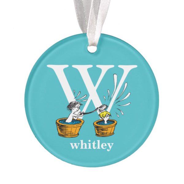 Dr. Seuss's ABC: Letter W - White | Add Your Name Ornament